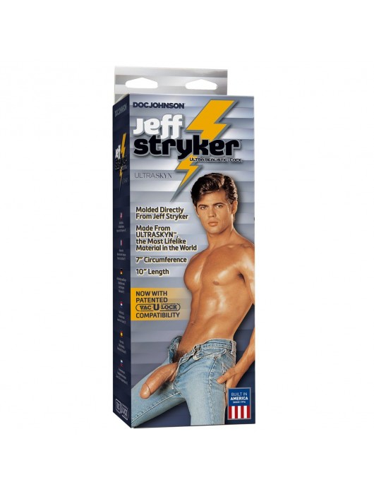 Фаллоимитатор Jeff Stryker ULTRASKYN 10  Realistic Cock with Removable Vac-U-Lock Suction Cup - 25,6 см. - Doc Johnson