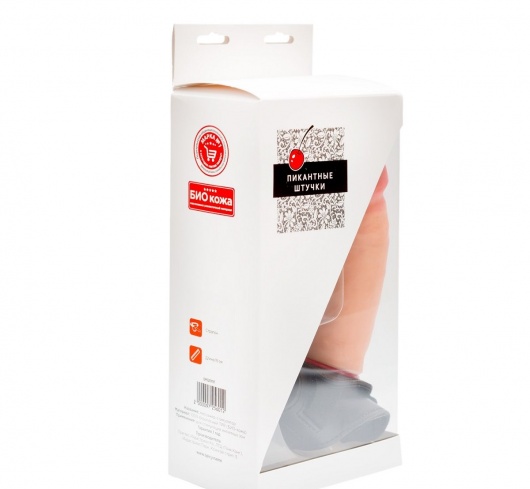 Женский страпон из био-кожи - 15 см. - Пикантные штучки - купить с доставкой в Санкт-Петербурге