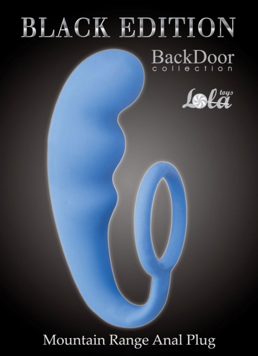 Голубое эрекционное кольцо с анальным стимулятором Mountain Range Anal Plug - Lola Games - в Санкт-Петербурге купить с доставкой