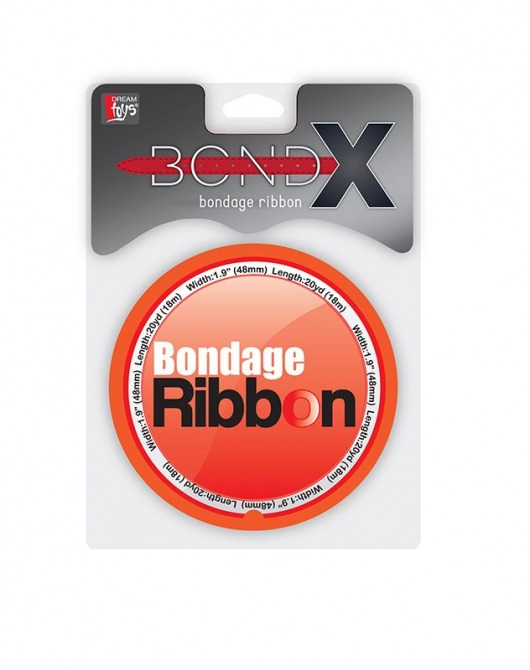 Красная лента для связывания BONDX BONDAGE RIBBON - 18 м. - Dream Toys - купить с доставкой в Санкт-Петербурге