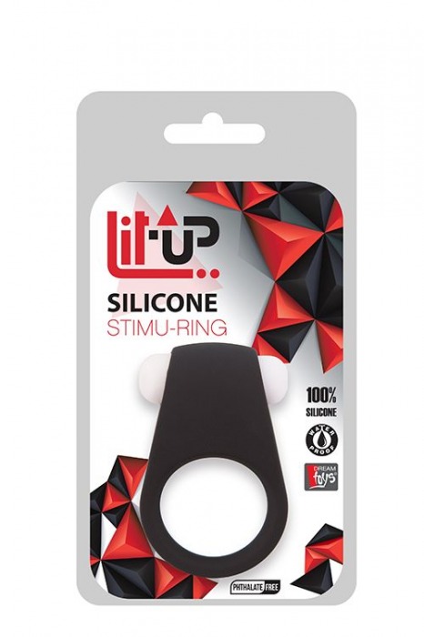 Чёрное эрекционное виброкольцо LIT-UP SILICONE STIMU RING 4 BLACK - Dream Toys - в Санкт-Петербурге купить с доставкой