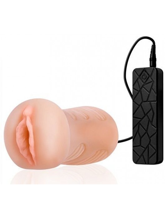 Мастурбатор-вагина REALSTUFF VIBRATING MASTURBATOR PUSSY с виброяйцом на пульте - Dream Toys - в Санкт-Петербурге купить с доставкой