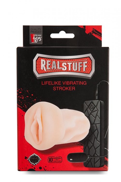 Мастурбатор-вагина REALSTUFF VIBRATING MASTURBATOR PUSSY с вибрацией - Dream Toys - в Санкт-Петербурге купить с доставкой