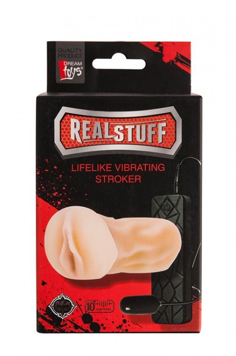 Мастурбатор-вагина с вибрацией REALSTUFF VIBRATING MASTURBATOR PUSSY - Dream Toys - в Санкт-Петербурге купить с доставкой