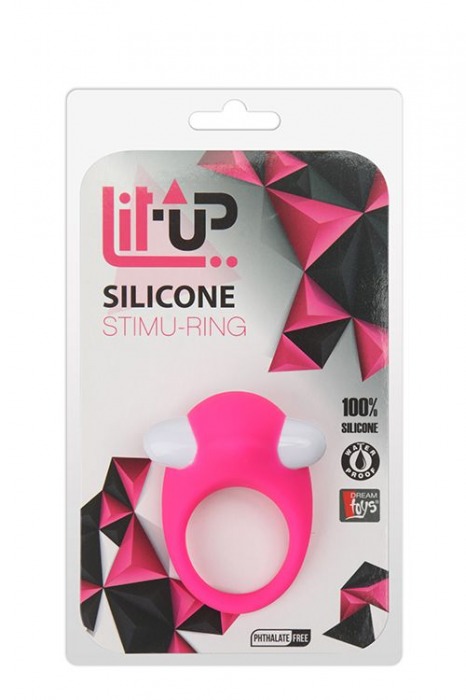 Розовое эрекционное кольцо LIT-UP SILICONE STIMU RING 6 - Dream Toys - в Санкт-Петербурге купить с доставкой