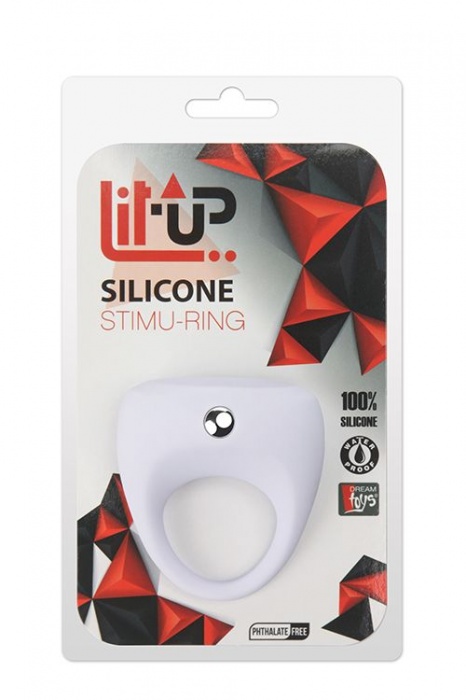 Белое эрекционное кольцо LIT-UP SILICONE STIMU RING 7 - Dream Toys - в Санкт-Петербурге купить с доставкой