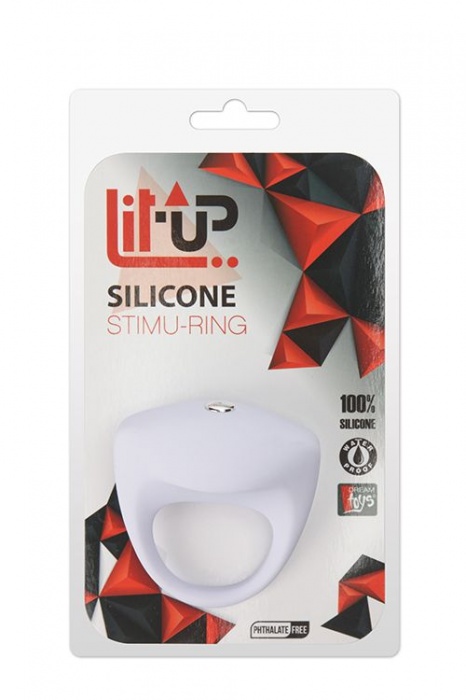 Белое эрекционное кольцо LIT-UP SILICONE STIMU RING 8 - Dream Toys - в Санкт-Петербурге купить с доставкой
