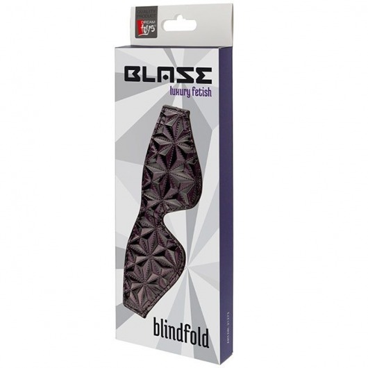 Фиолетово-черная маска BLAZE BLINDFOLD PURPLE - Dream Toys - купить с доставкой в Санкт-Петербурге