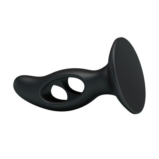 Чёрный массажёр простаты Silicone Butt Plug - 9,3 см. - Baile