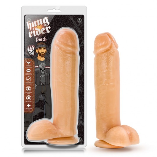 Телесный фаллоимитатор Hung Rider Butch - 26,7 см. - Blush Novelties