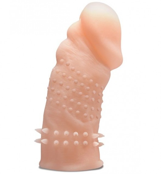 Телесная насадка с точками и шипами Performance Studded Sleeve - 14,6 см. - Blush Novelties - в Санкт-Петербурге купить с доставкой