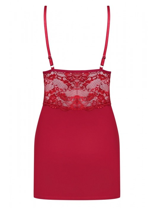 Облегающая сорочка с кружевами на лифе - Obsessive купить с доставкой