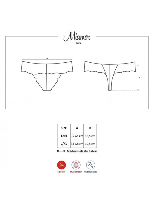 Трусики-стринги Miamor из цветочного кружева - Obsessive купить с доставкой