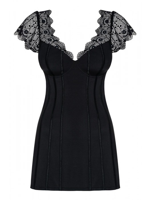 Сорочка Moketta с ажурным верхом (большой размер) - Obsessive купить с доставкой