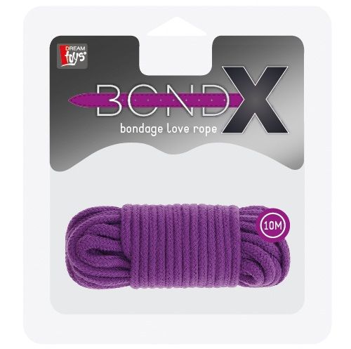 Фиолетовая хлопковая веревка BONDX LOVE ROPE 10M PURPLE - 10 м. - Dream Toys - купить с доставкой в Санкт-Петербурге