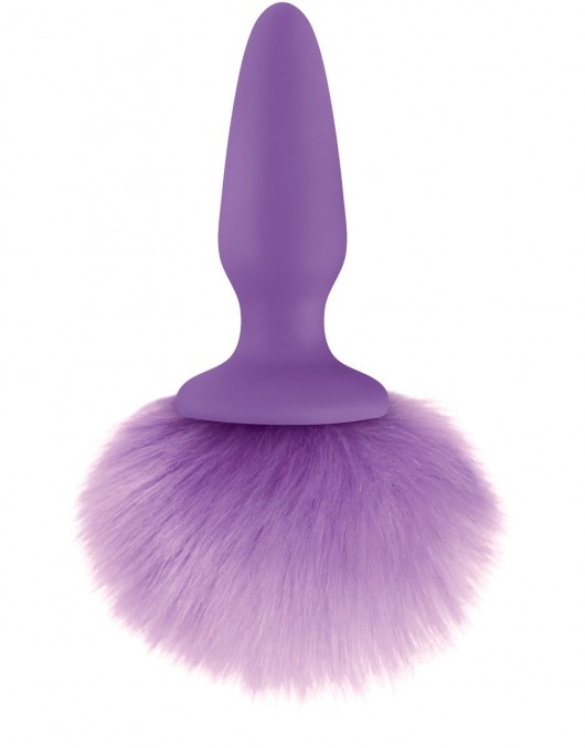 Фиолетовая анальная пробка с фиолетовым заячьим хвостом Bunny Tails Purple - NS Novelties