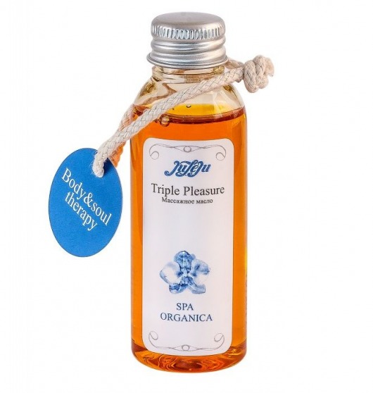 Массажное масло Triple Pleasure Spa Organica - 50 гр. - JULEJU - купить с доставкой в Санкт-Петербурге