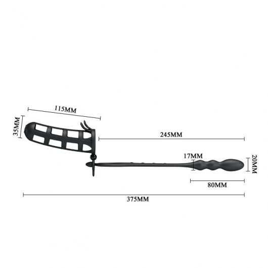 Насадка на пенис со съемным анальным стимулятором Hercules intence anal stimulation - Baile - в Санкт-Петербурге купить с доставкой