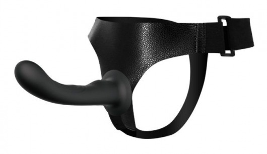 Страпон с изогнутой головкой Ultra Harness Curvy Dildo - 15,8 см. - Baile - купить с доставкой в Санкт-Петербурге