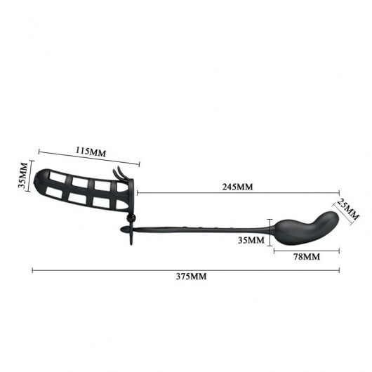 Насадка со съемным вибростимулятором простаты Hercules Penis Sneath - Baile - в Санкт-Петербурге купить с доставкой