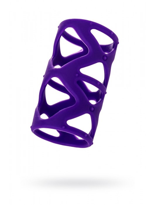 Фиолетовая насадка-сетка на пенис - 7,5 см. - A-toys - в Санкт-Петербурге купить с доставкой