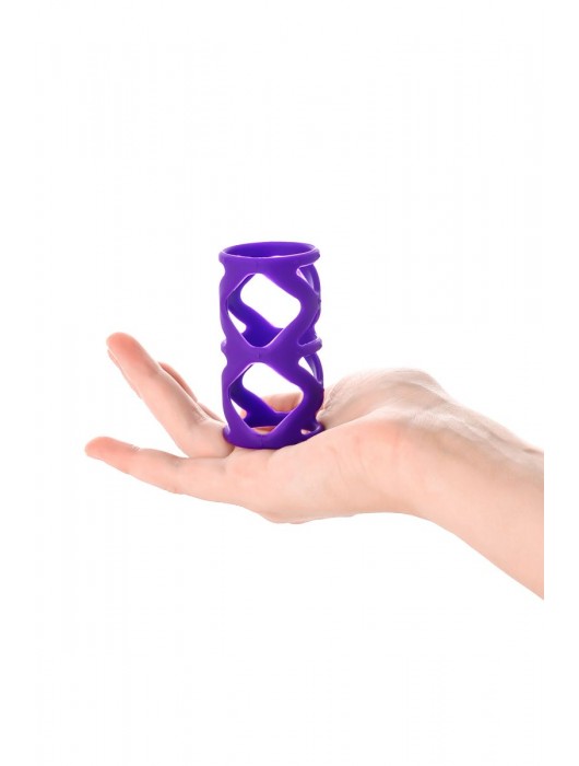 Фиолетовая насадка-сетка на пенис - 7,5 см. - A-toys - в Санкт-Петербурге купить с доставкой