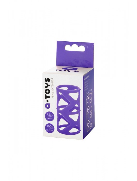 Фиолетовая насадка-сетка на пенис - 7,5 см. - A-toys - в Санкт-Петербурге купить с доставкой