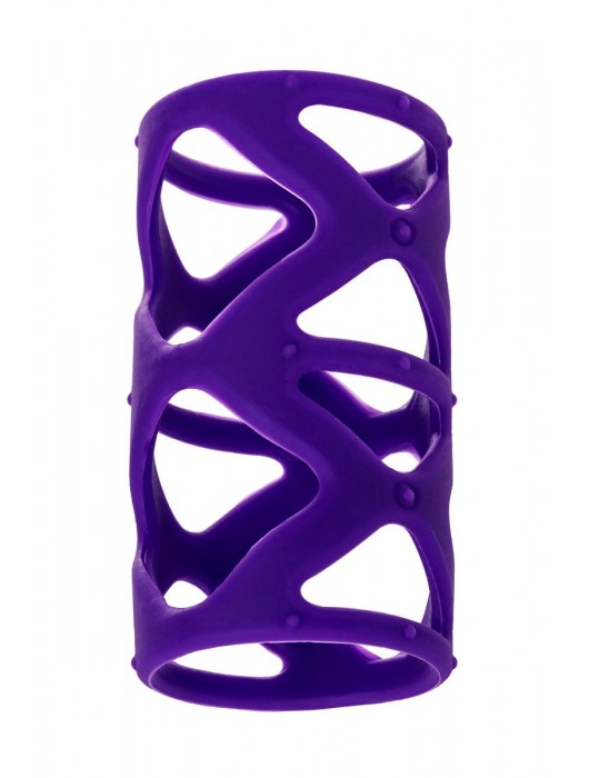 Фиолетовая насадка-сетка на пенис - 7,5 см. - A-toys - в Санкт-Петербурге купить с доставкой