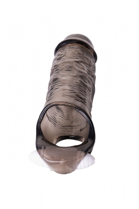 Закрытая дымчатая насадка Toyfa XLover с подхватом - 15,5 см. - ToyFa - в Санкт-Петербурге купить с доставкой