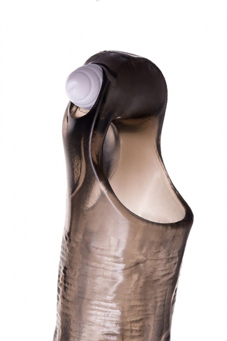 Закрытая дымчатая насадка Toyfa XLover с подхватом - 15,5 см. - ToyFa - в Санкт-Петербурге купить с доставкой