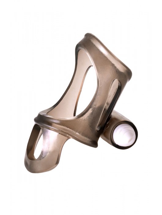 Дымчатая насадка на пенис Toyfa XLover с вибропулей - ToyFa - в Санкт-Петербурге купить с доставкой