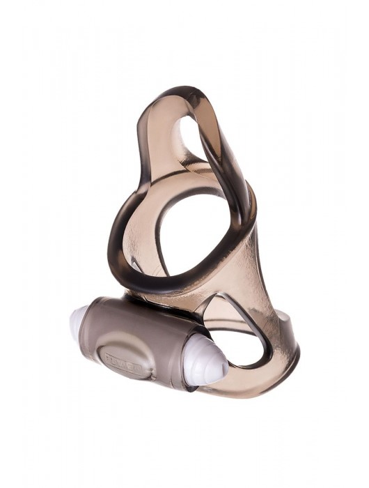 Дымчатая насадка на пенис Toyfa XLover с вибропулей - ToyFa - в Санкт-Петербурге купить с доставкой