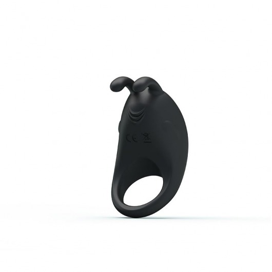 Чёрное эрекционное кольцо с вибрацией Rabbit Vibrator - Baile - в Санкт-Петербурге купить с доставкой