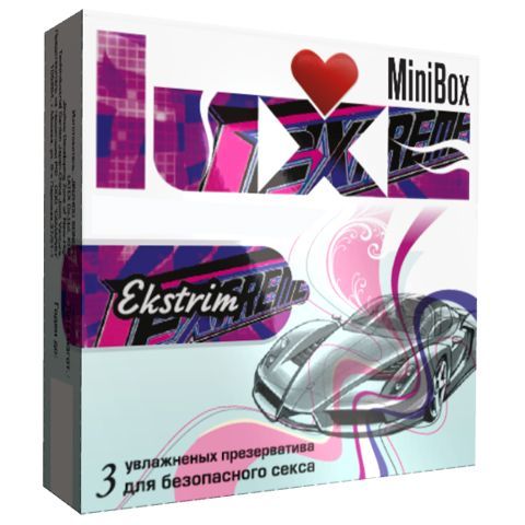 Ребристые презервативы Luxe Mini Box Экстрим - 3 шт. - Luxe - купить с доставкой в Санкт-Петербурге