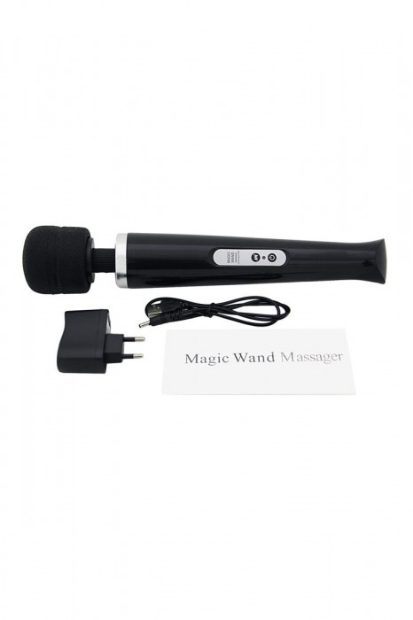 Чёрный беспроводной массажер Magic Wand с 10 режимами - Magic Wand