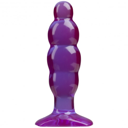 Фиолетовая рельефная анальная пробка SpectraGels Purple Anal Stuffer - 14 см. - Doc Johnson