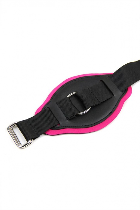 Розовый страпон с креплением на бедро Romfun - 13 см. - Romfun - купить с доставкой в Санкт-Петербурге