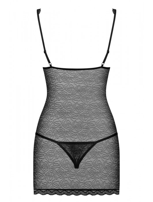 Соблазнительная сорочка из двух видов материала - Obsessive купить с доставкой