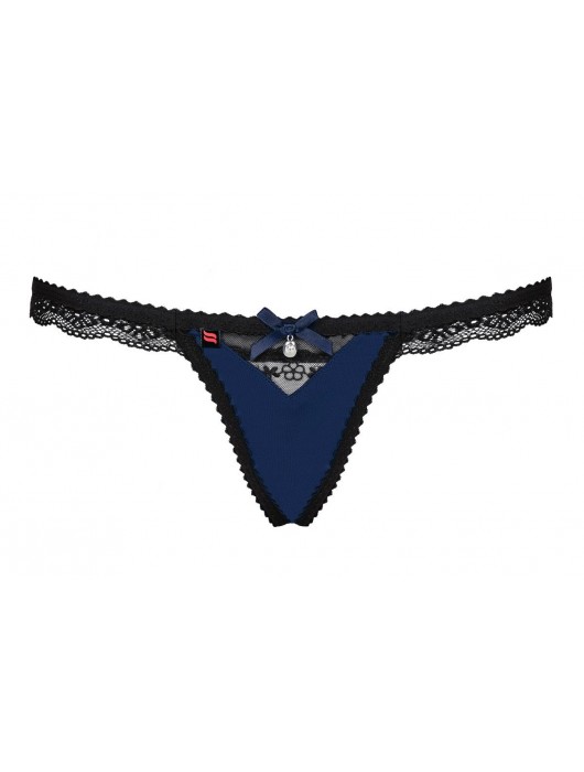 Милые трусики-стринги с кружевной оторочкой и подвеской - Obsessive купить с доставкой