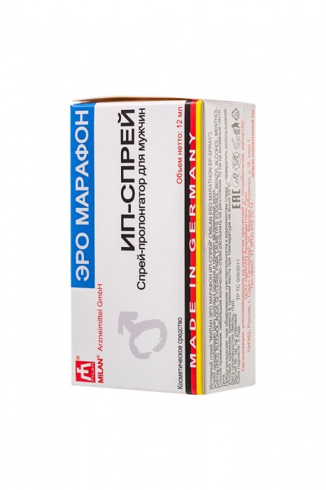 Пролонгирующий интимный спрей Milan ERO Marathon EP-spray - 12 мл. - Milan Arzneimittel GmbH - купить с доставкой в Санкт-Петербурге