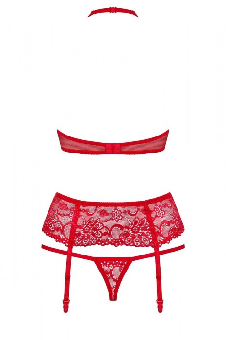 Яркий комплект из цветочного ажура - Obsessive купить с доставкой