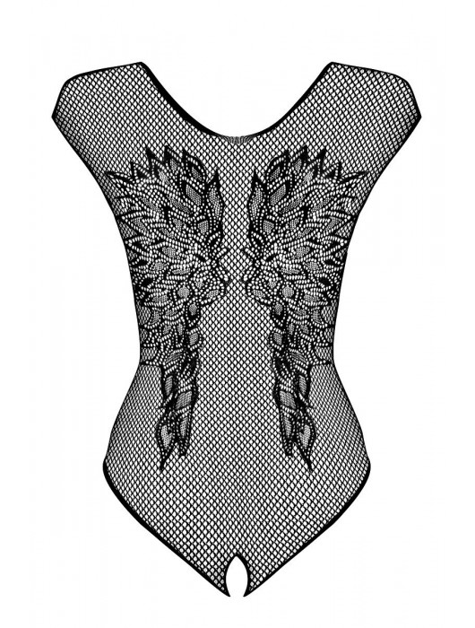Боди из сеточки с рисунком в виде крыльев на спинке - Obsessive купить с доставкой