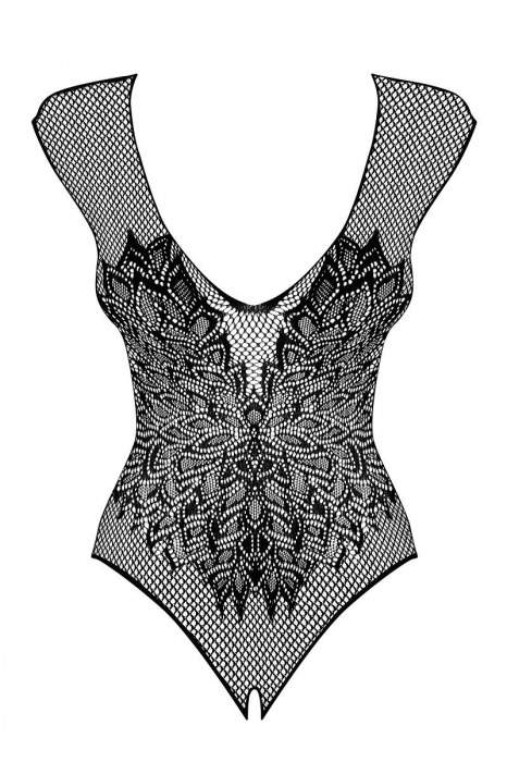 Боди из сетки с рисунком в виде крыльев на спинке (большой размер) - Obsessive купить с доставкой
