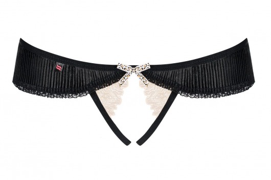 Открытые трусики с лёгкой плиссировкой - Obsessive купить с доставкой