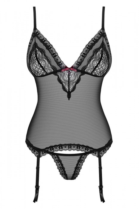 Полупрозрачный корсаж с кружевами - Obsessive купить с доставкой