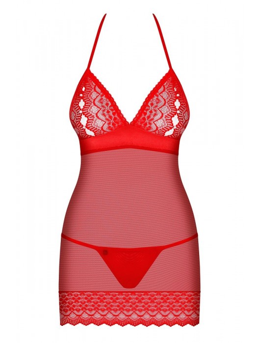 Соблазнительная сорочка с бусинками поверх разрезов - Obsessive купить с доставкой