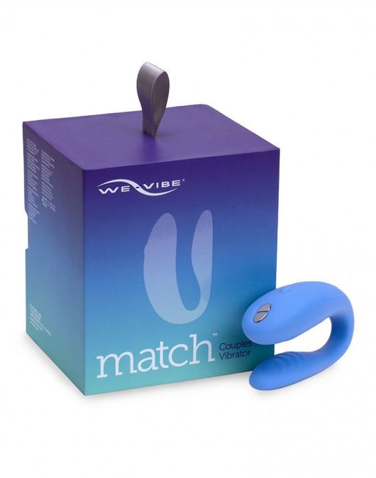 Голубой вибромассажер для пар We-Vibe Match - We-vibe