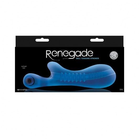 Синий мастурбатор с вибростимулятором мошонки Renegade Ball Tugging Stroker - NS Novelties - в Санкт-Петербурге купить с доставкой