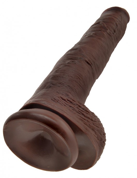 Коричневый фаллоимитатор-гигант 14  Cock with Balls - 37,5 см. - Pipedream