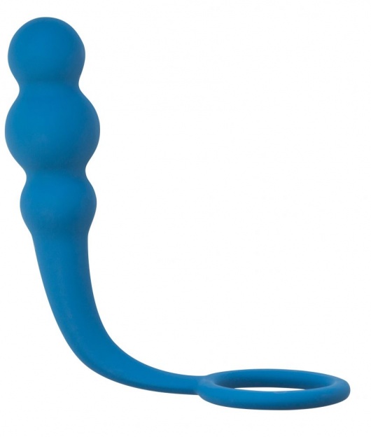 Бирюзовое эрекционное кольцо Legend с анальным стимулятором - Lola Games - в Санкт-Петербурге купить с доставкой